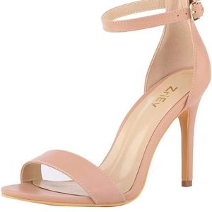 New womens zriey heeled open toe pump sz 6.5